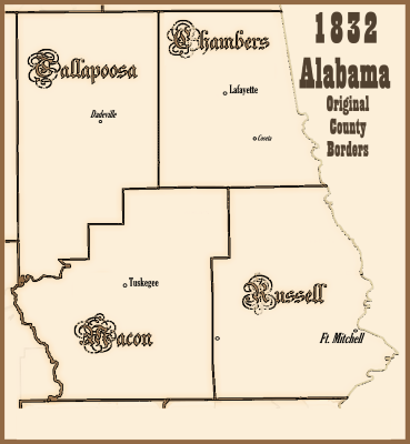 1832 County Boundaries